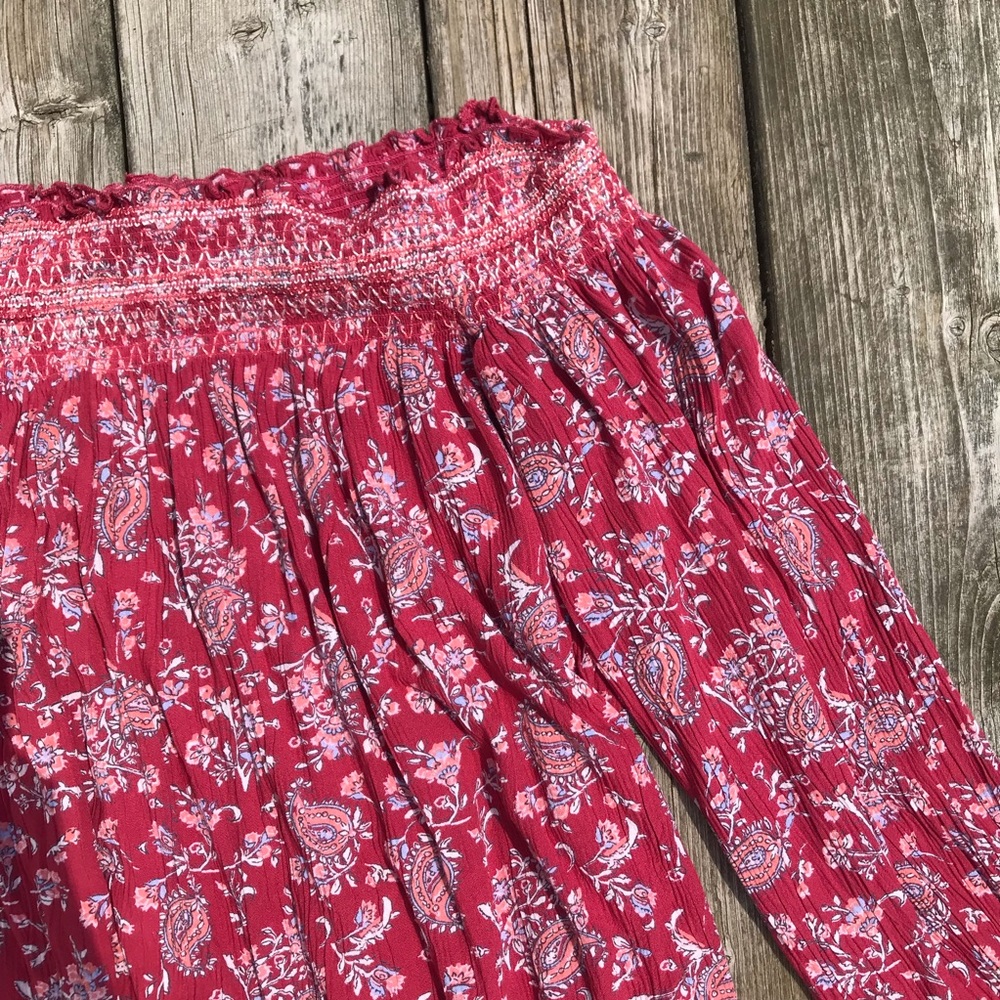 A&F Off The Shoulder Floral Top
